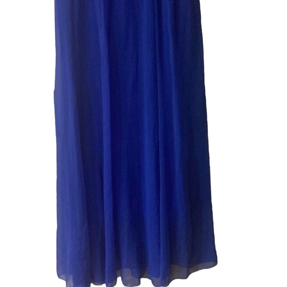 Max & Mia Royal Blue Sheer Maxi Skirt With Knit Lining, Size XS - Picture 3 of 7